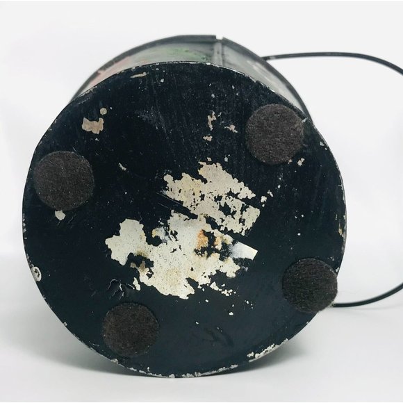 Vintage Tole Painted Bucket Handle Hand Painted Metalware Toleware 8" Black - Picture 8 of 10
